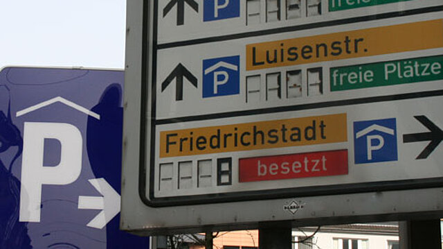 Parknavigationsschild