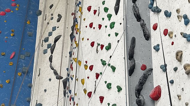 Eine Kletterwand