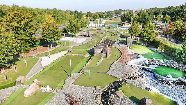 Der Alm-Golf Bereich von oben