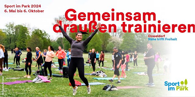 Menschen machen Sport im Park