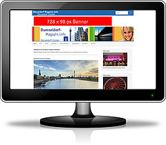 Monitor mit Webseite.